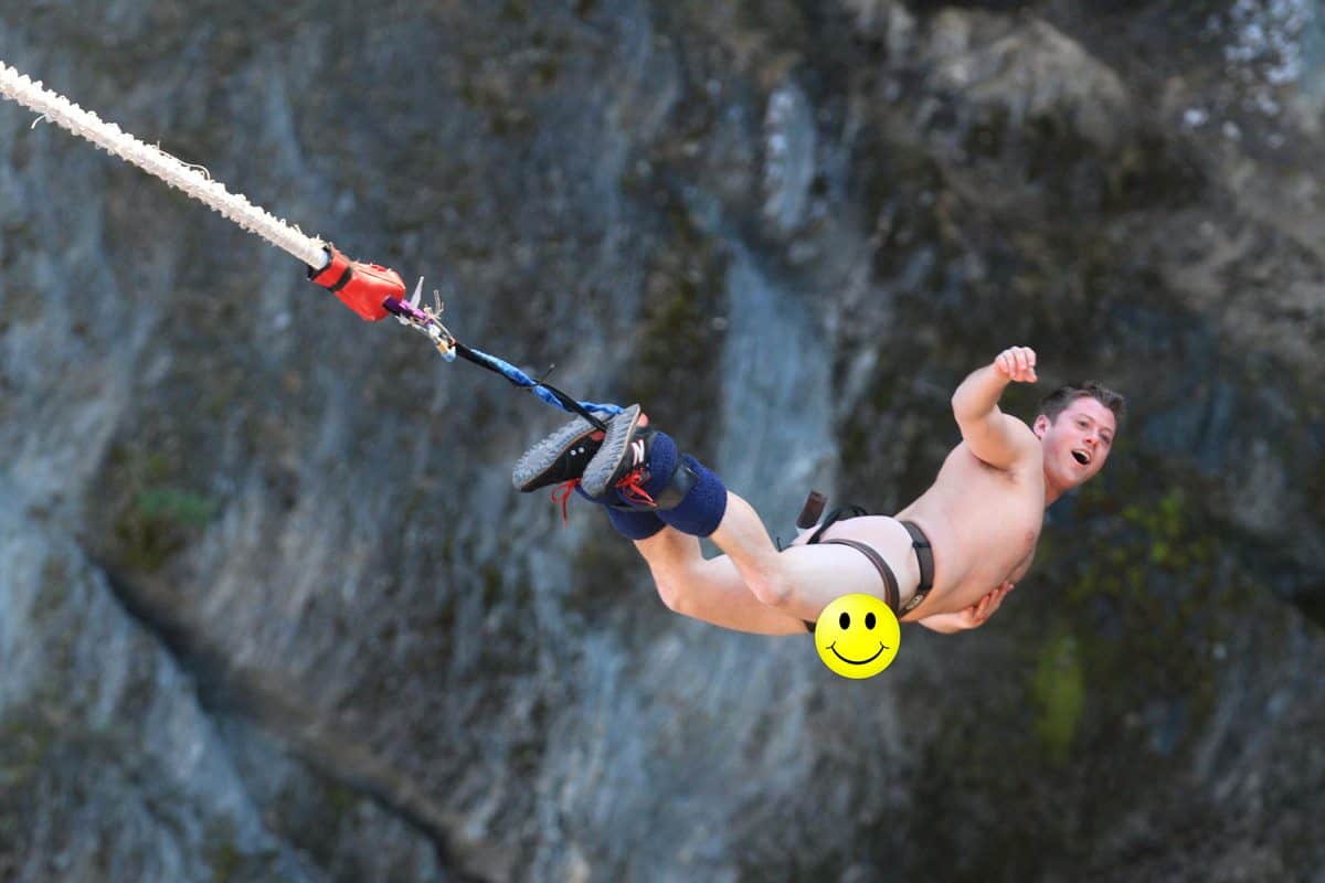 Naked bungee jumping
