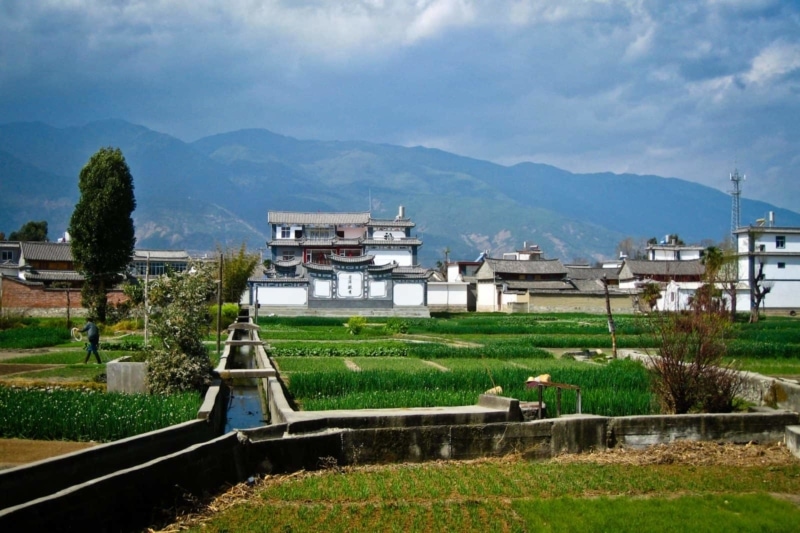 The fields and villages of rural Yunnan, China