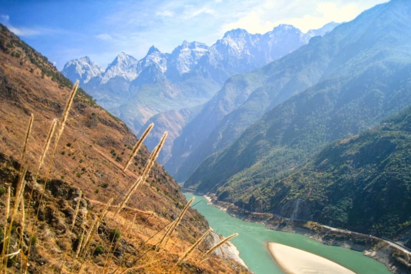 The mountains beyond Tiger Leaping Gorge