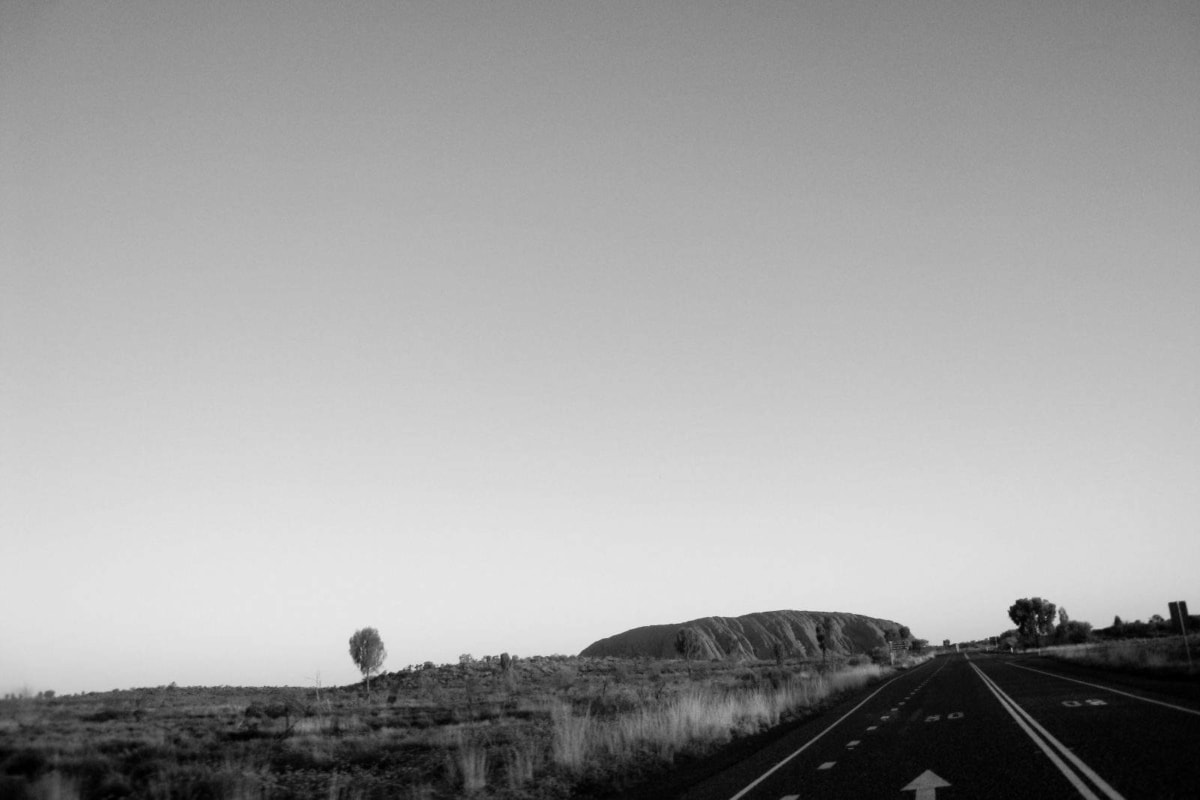 The highway leading to Uluru