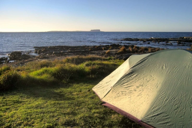 Traveling the world. Camping in Tasmania.