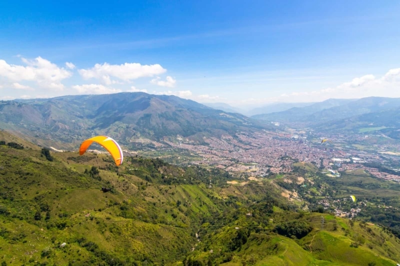 Paragliding Over Medellin, Colombia