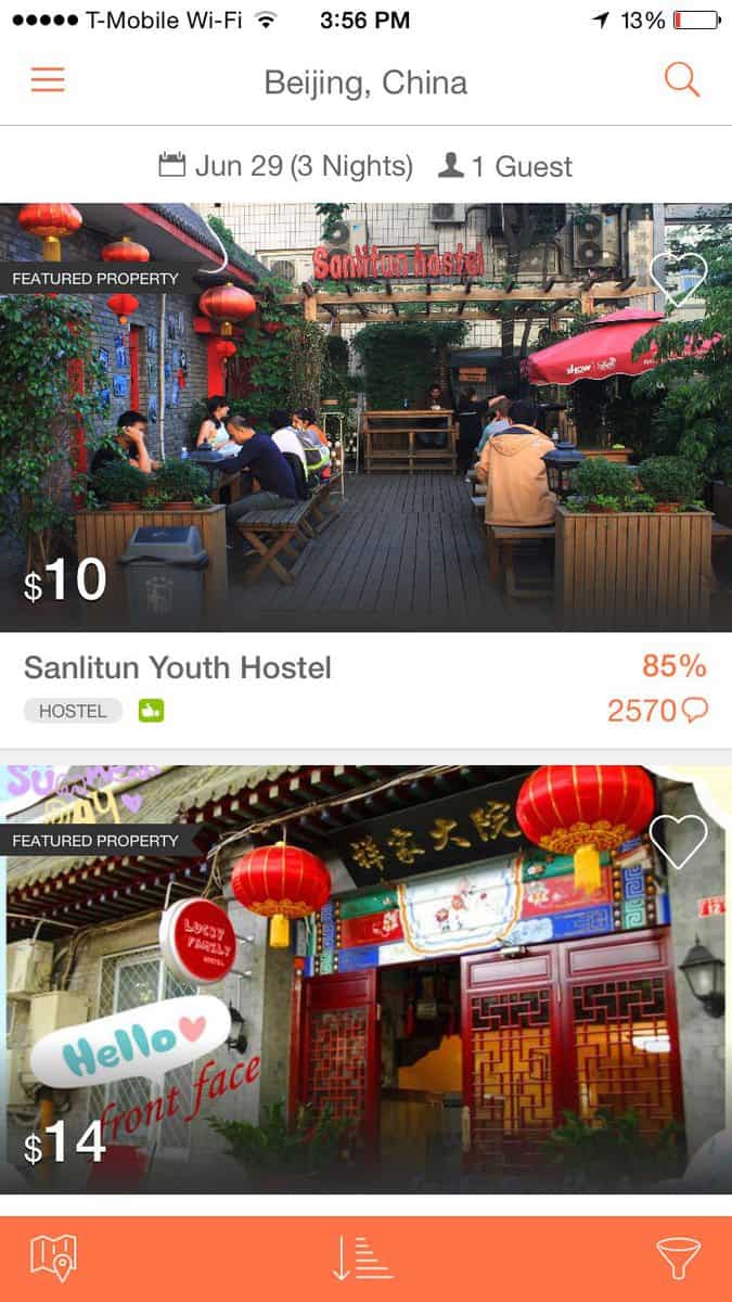 Hostelworld is the best app for finding hostels around the world