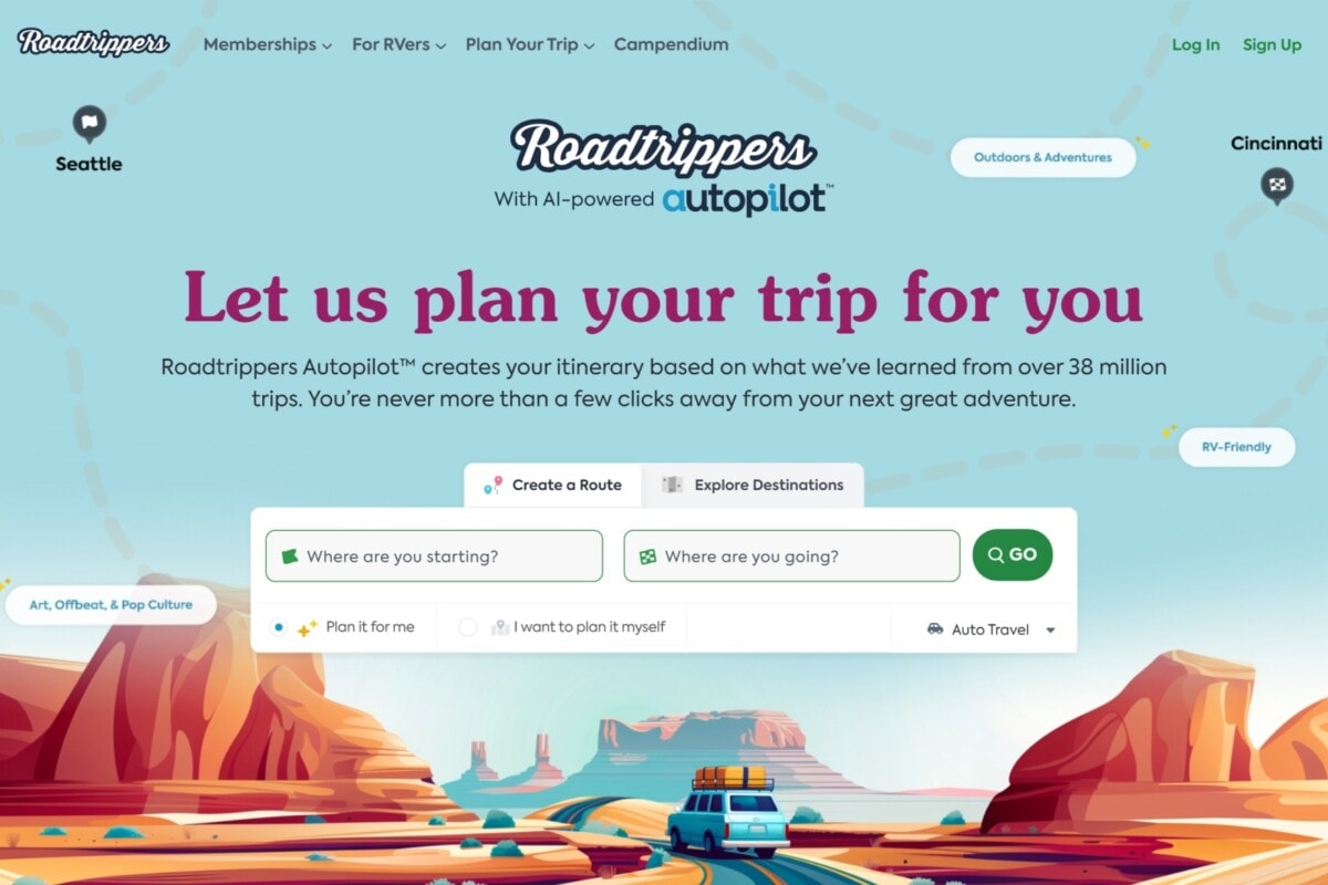 Roadtrippers Travel App