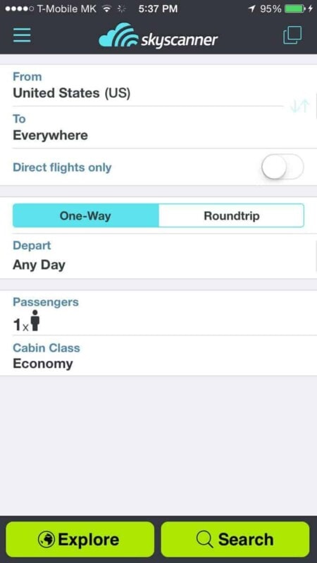 Skyscanner is one of the best travel apps for booking flights