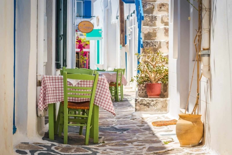 Table for Two, Plaka, Milos, Pictures of Greece