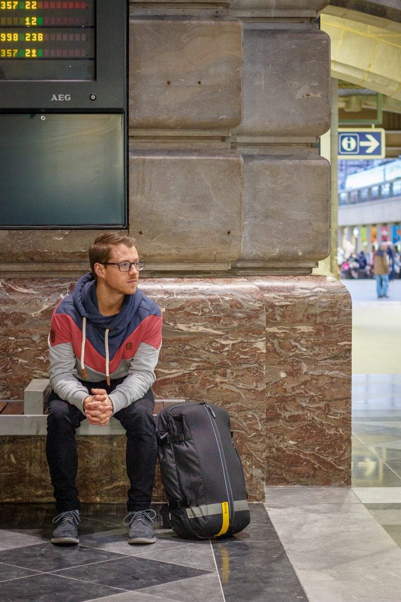 Traveling in the Antwerp Train Station