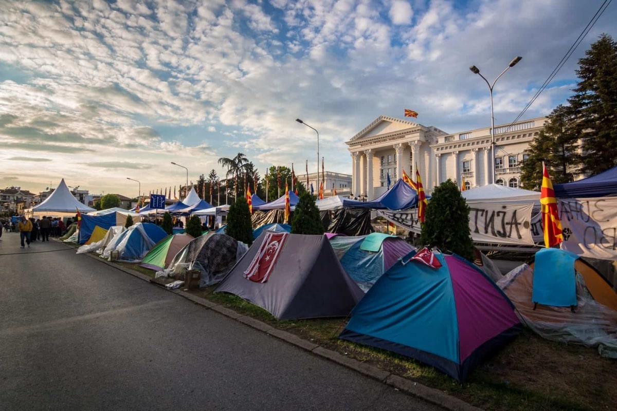 Government Protests in Skopje, Macedonia.