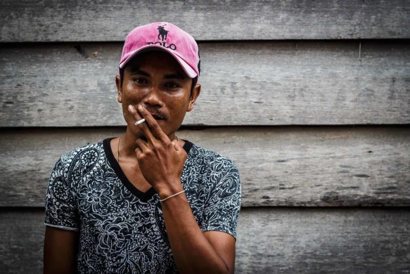 Portraits of Cambodian people.