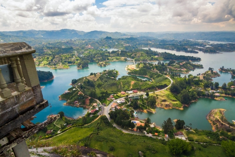 Looking out over Guatape, Colombia