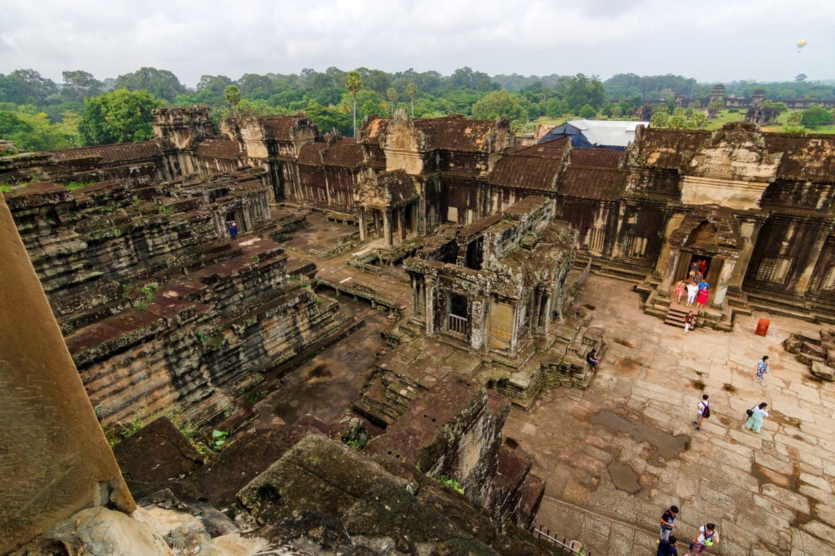 Inside Angkor Wat in Siem Reap, Cambodia