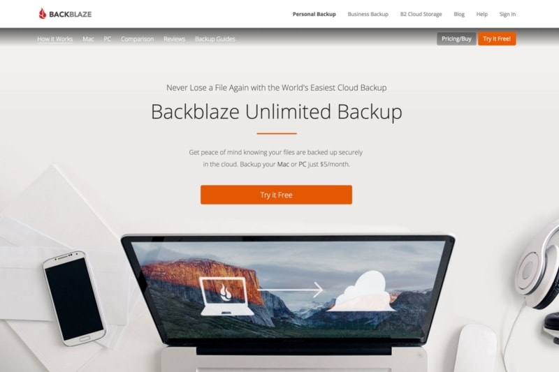 Backblaze Unlimited Cloud Backup