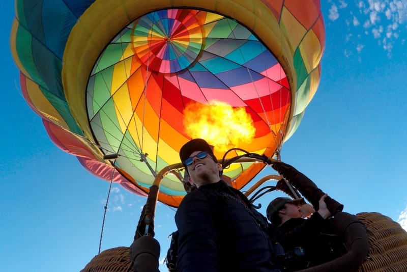 Hot air ballooning over Asheville, NC