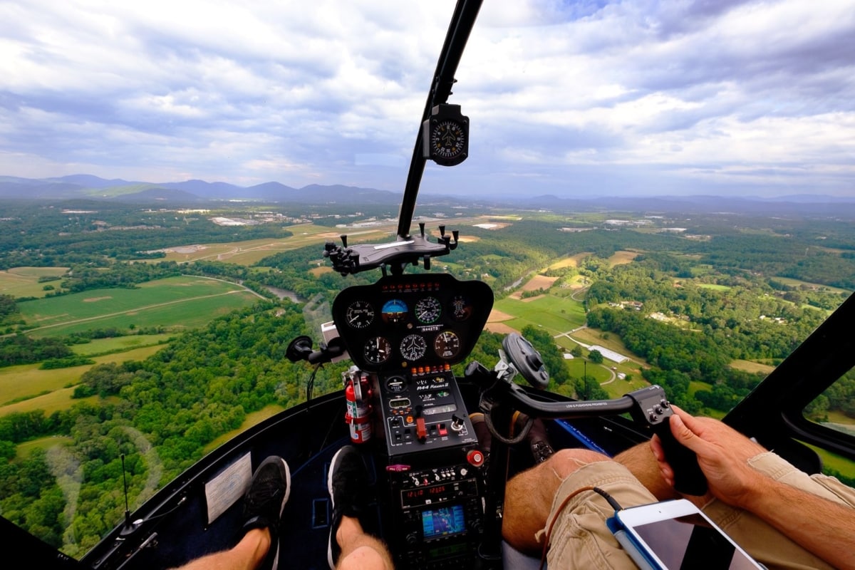 Helicopter ride over Asheville, NC