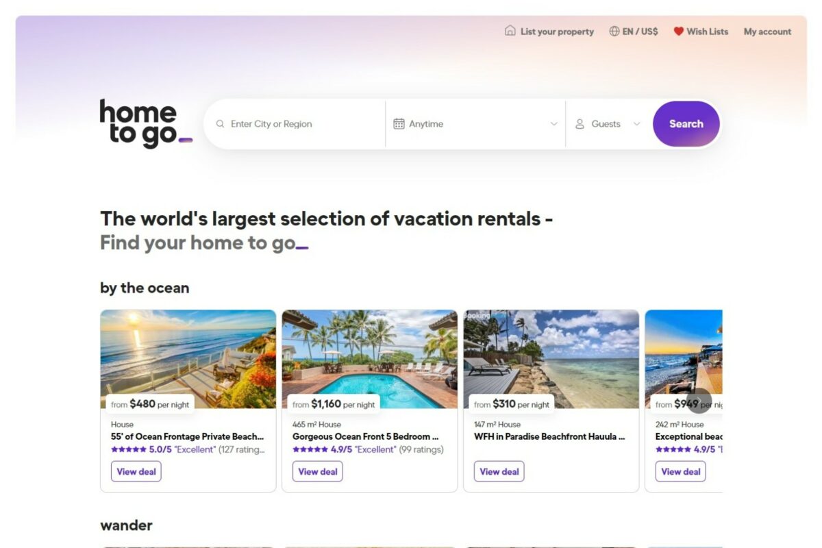 HomeToGo Airbnb Alternative