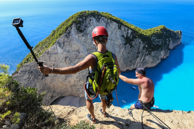 View from the top of the Zakynthos Cliff Jump