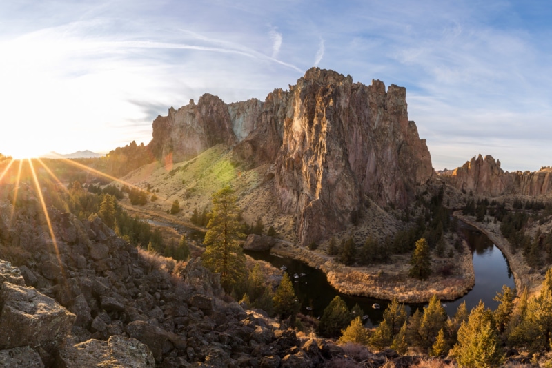 Sunrise at Smith Rock State Park in Central Oregon