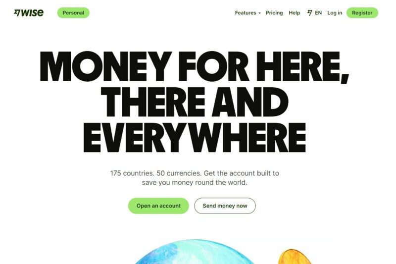 Transferwise Homepage