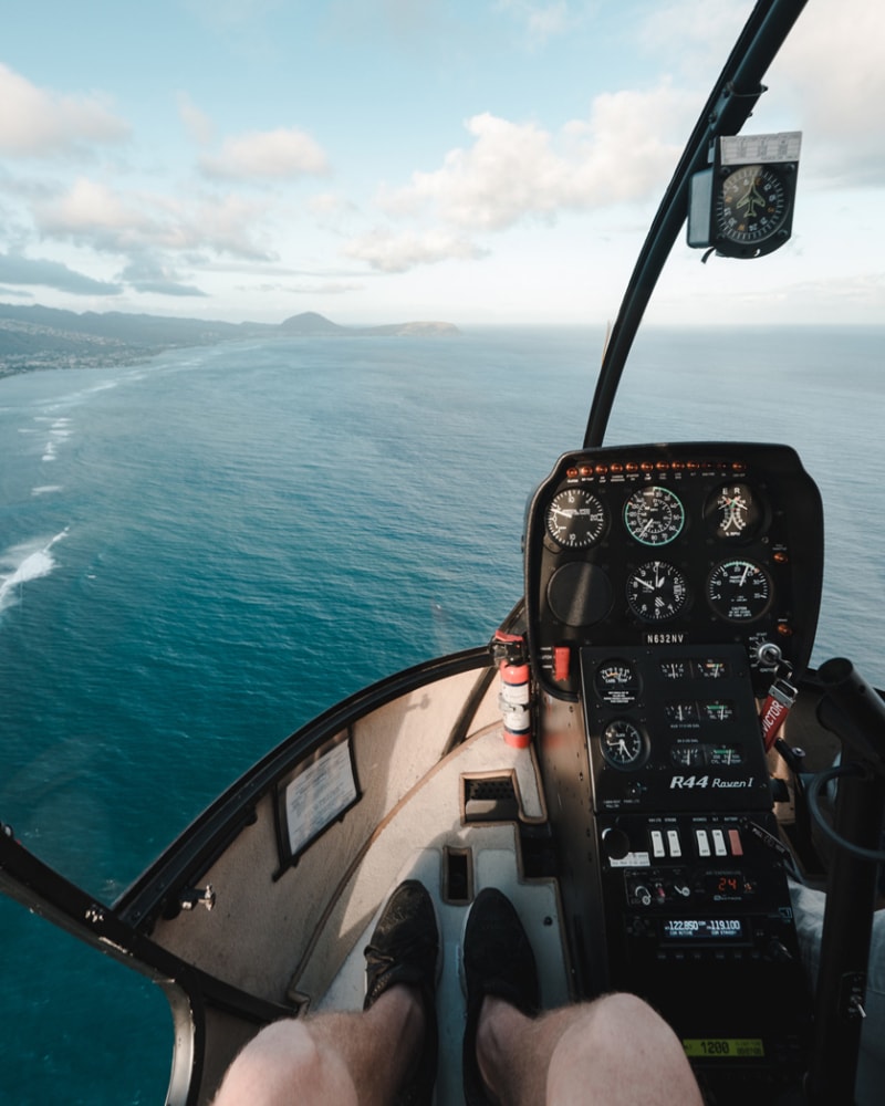 Helicopter view in Oahu