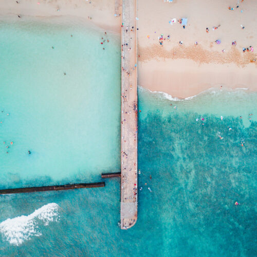 Hawaii beach aerial