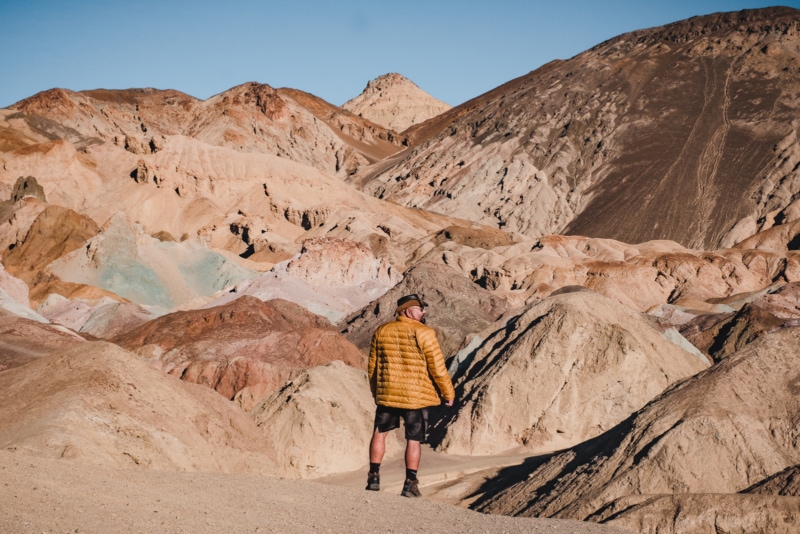 Artist's Palette consists of multi-colored mountains in the middle of the desert.