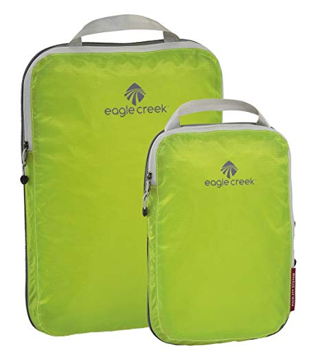 lime green Eagle Creek Compression Packing Cubes