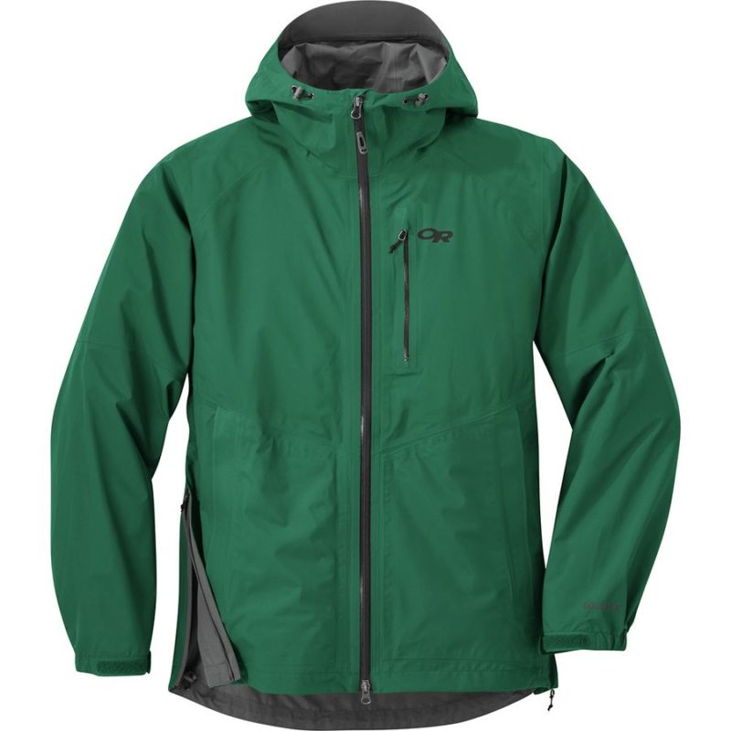 Outdoor Research Foray rain jacket in green, for men