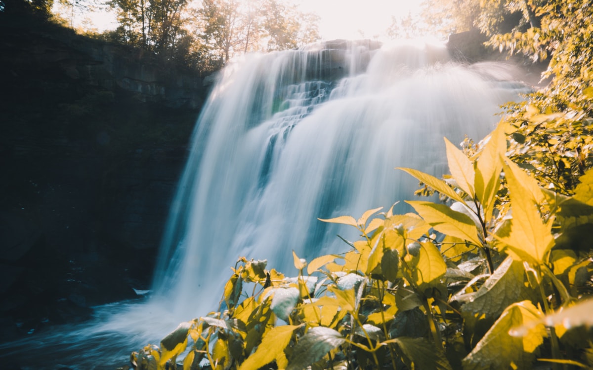An early morning at Brandywine Falls in Cuyahoga National Park