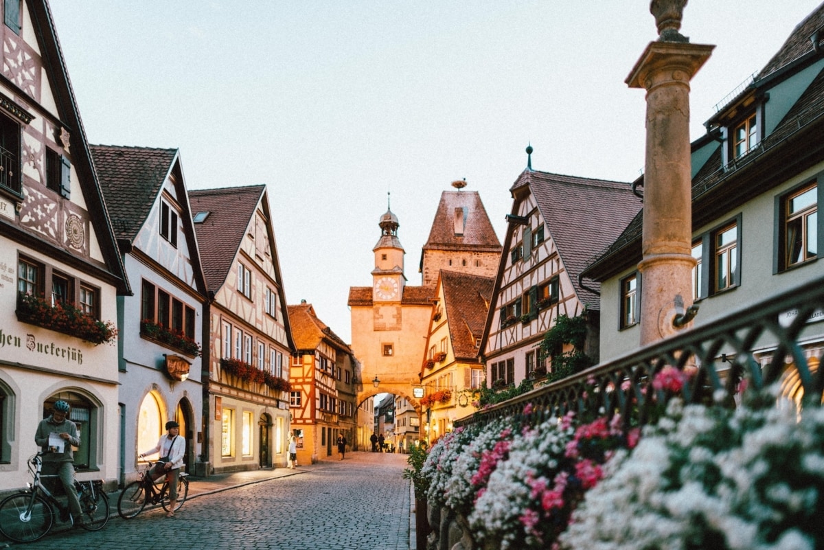 a quaint street scene in Germany
