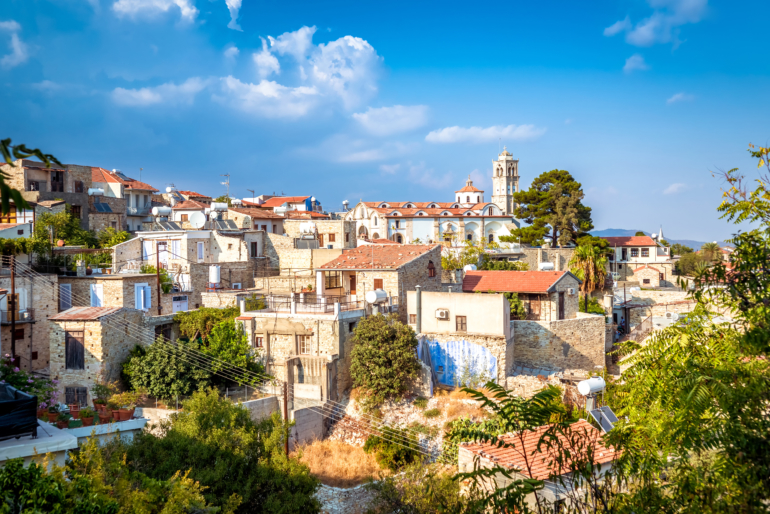 View of Pano Lefkara village in Larnaca district, Cyprus