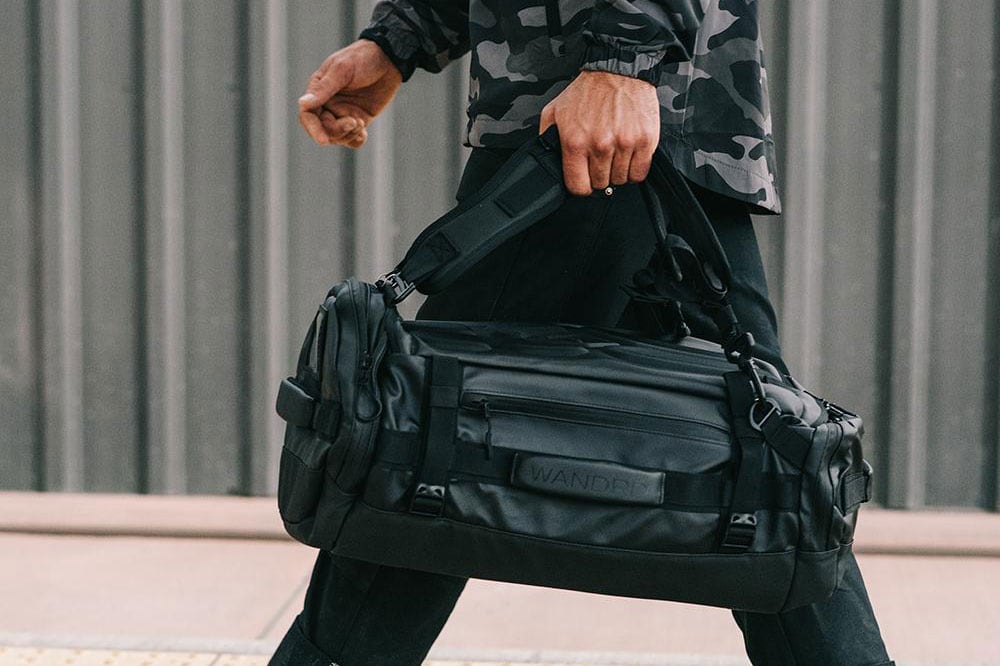 Travel Shoulder Rucksack Dry Waterproof Holdall Duffle Bag Pack Hold All Black 
