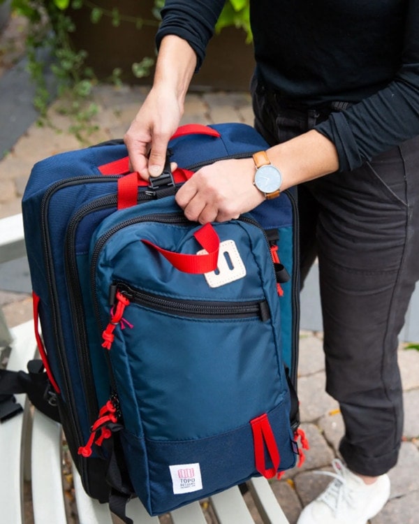 Topo Designs Travel Bag with attachments