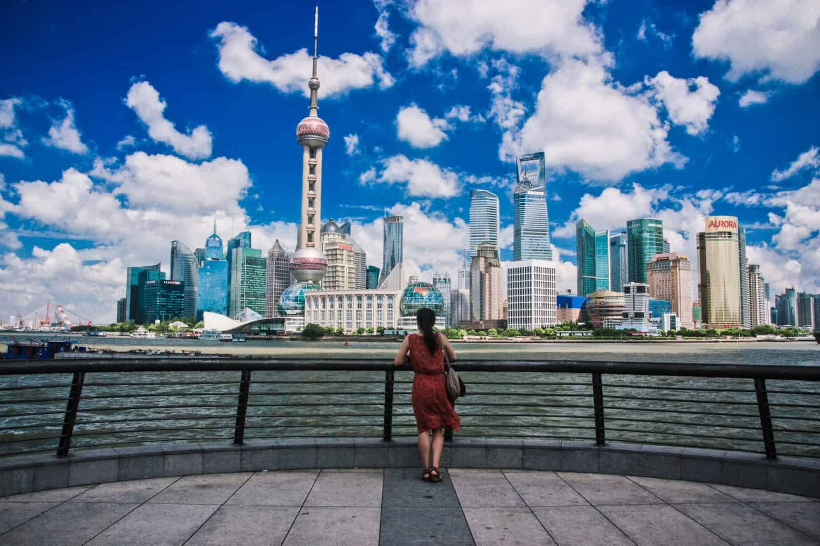 Views of Shanghai from The Bund.